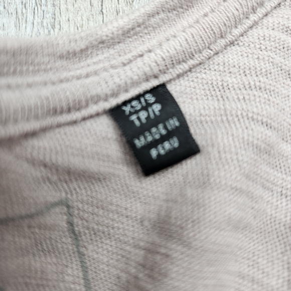 ATM Slub Jersey Short Sleeve V-neck Tee Pink Camelia Women's XS - Picture 3 of 4